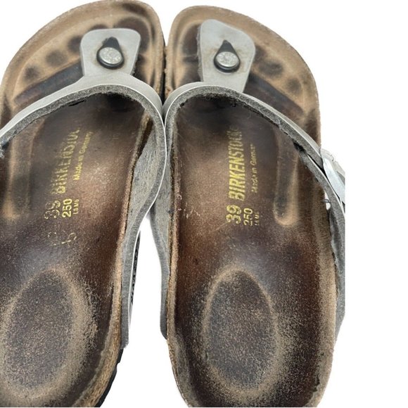 Brikenstock Silver Arizona Sandal 8.5 39 - Picture 2 of 6